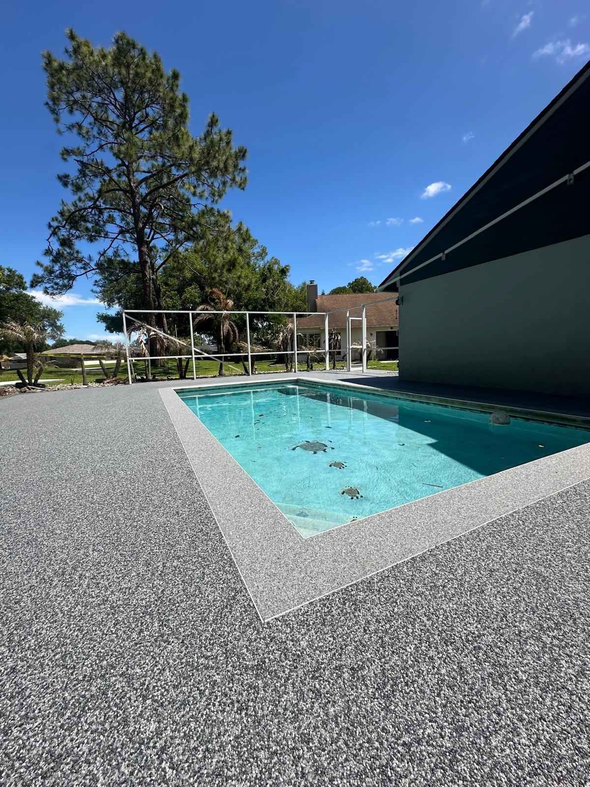 Resin Bound Pool Deck — Spring Hill, FL